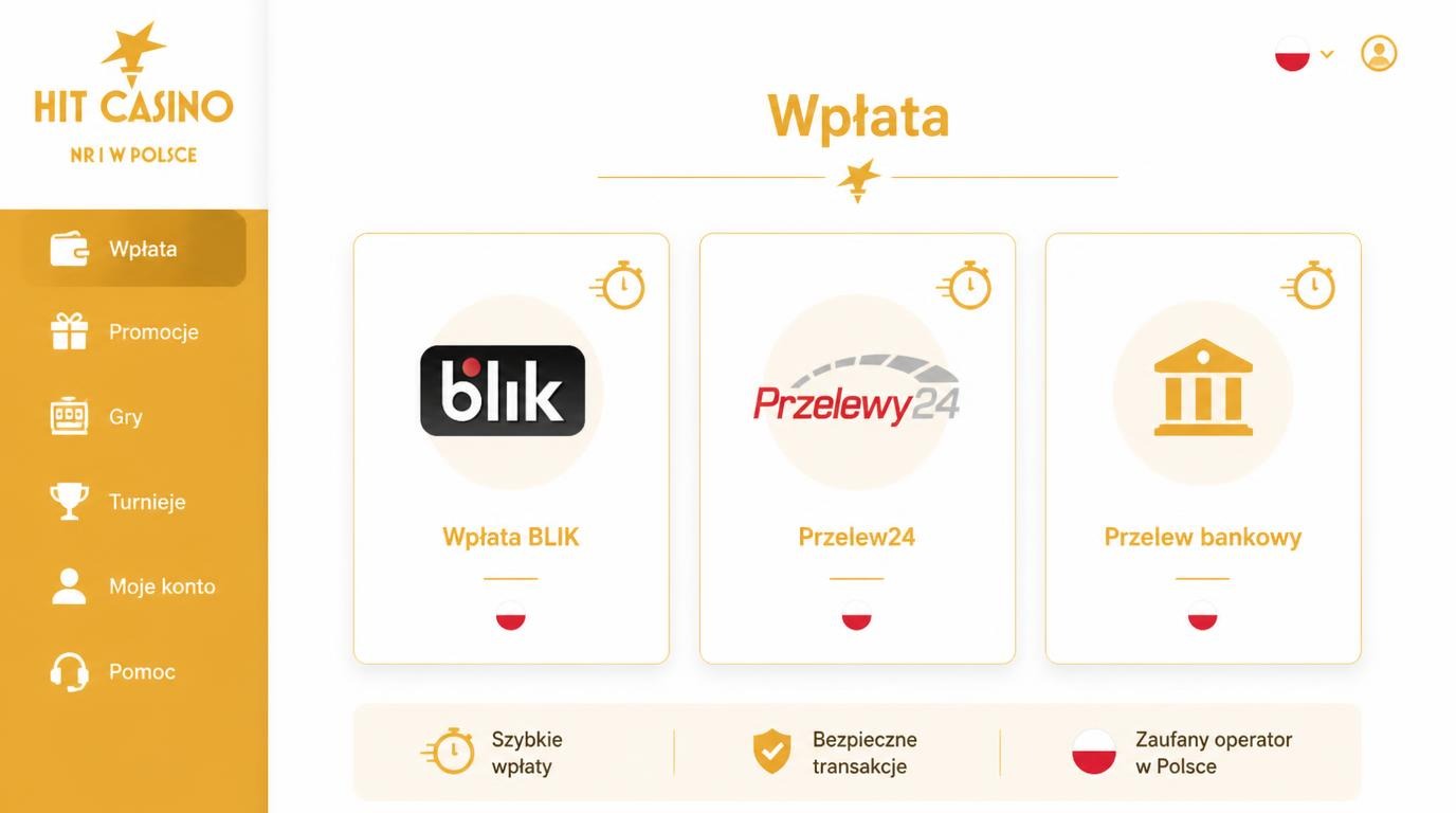 Interfejs kasyna online z metodami płatności lokalnej